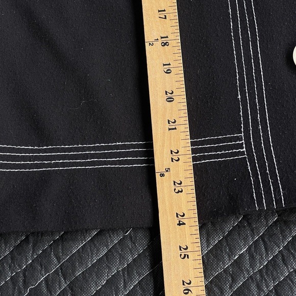 Drapers & Damons Jacket Womens Petite Extra Large XL Black White Button Up - Picture 11 of 11